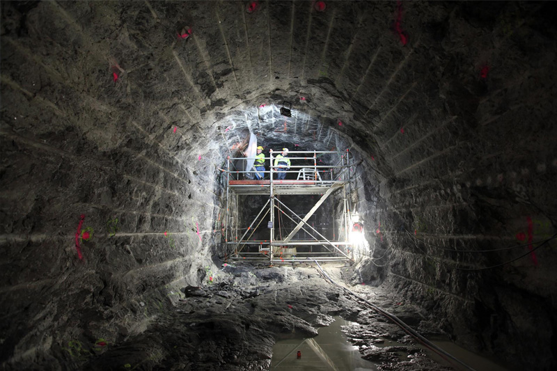 Onkalon tunneli Olkiluodossa.